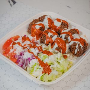 Falafel rice platter